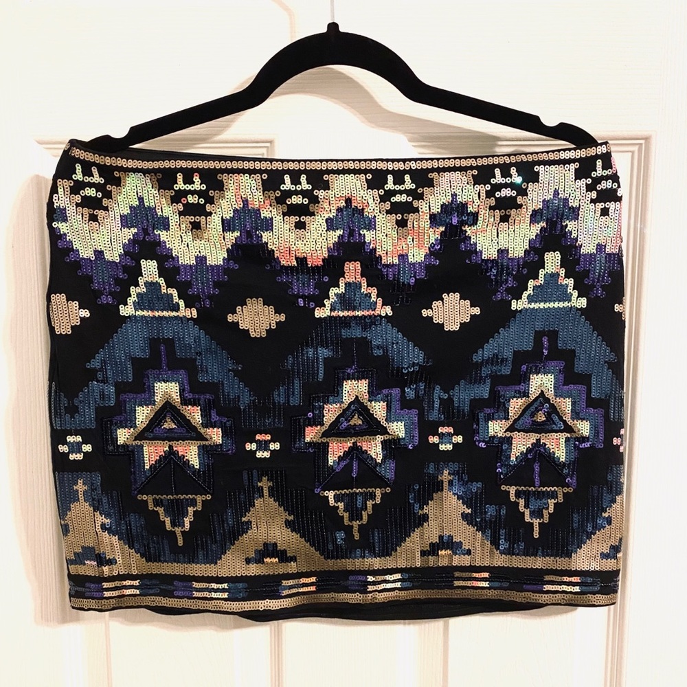 Express sequin mini skirt  / Sz large
